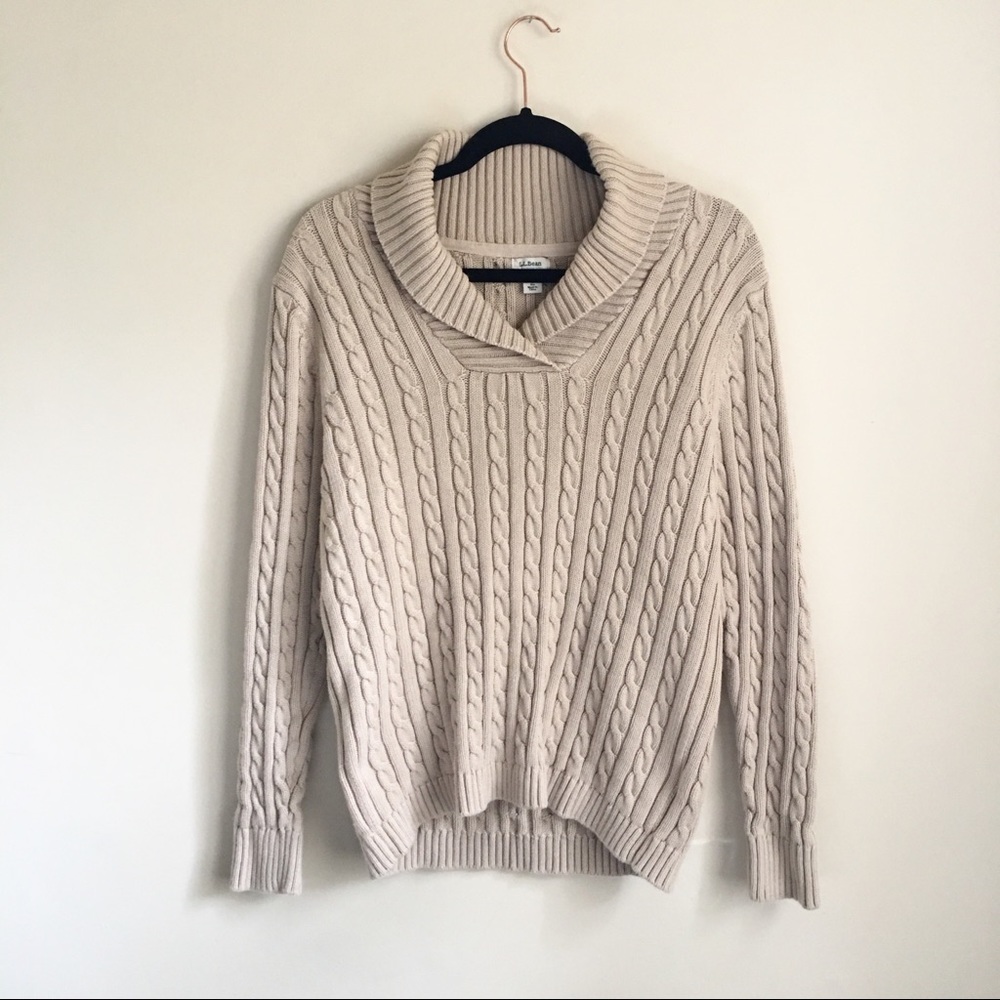 💗LLBean💗 Cable Knit Sweater Size Large